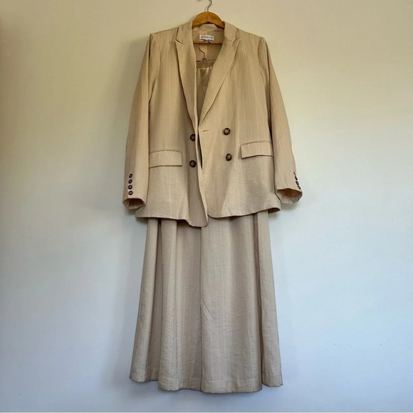 Melrose With Love PantSuit Wide leg trouser striped Size: Large - Picture 1 of 7